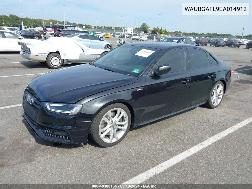 2014 Audi S4 3.0T Premium Plus VIN: WAUBGAFL9EA014912 Lot: 40308164