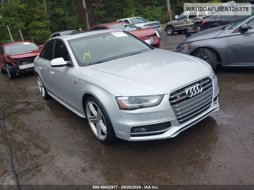 2014 Audi S4 3.0T Premium Plus VIN: WAUBGAFL5EA126378 Lot: 40422977