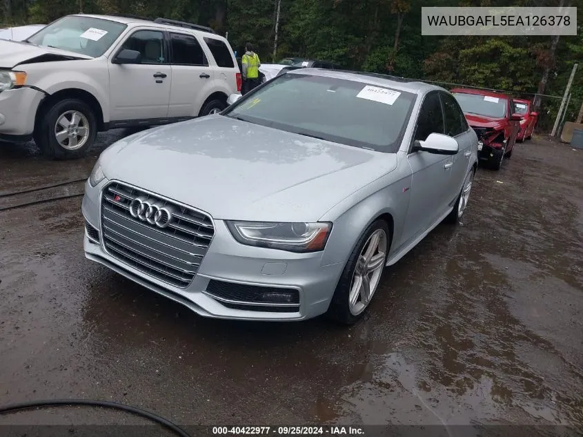 WAUBGAFL5EA126378 2014 Audi S4 3.0T Premium Plus