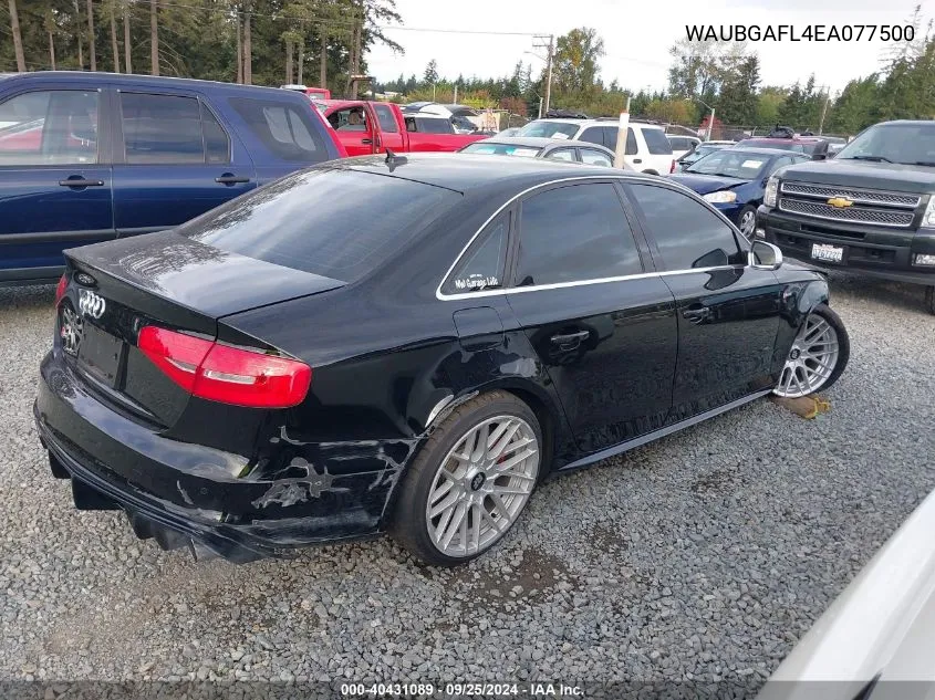 WAUBGAFL4EA077500 2014 Audi S4 3.0T Premium Plus