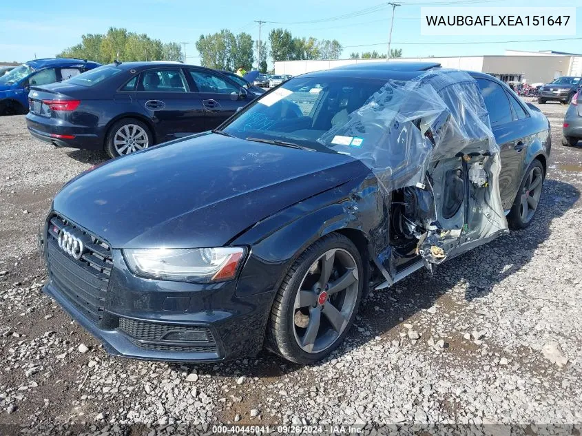 WAUBGAFLXEA151647 2014 Audi S4 3.0T Premium Plus