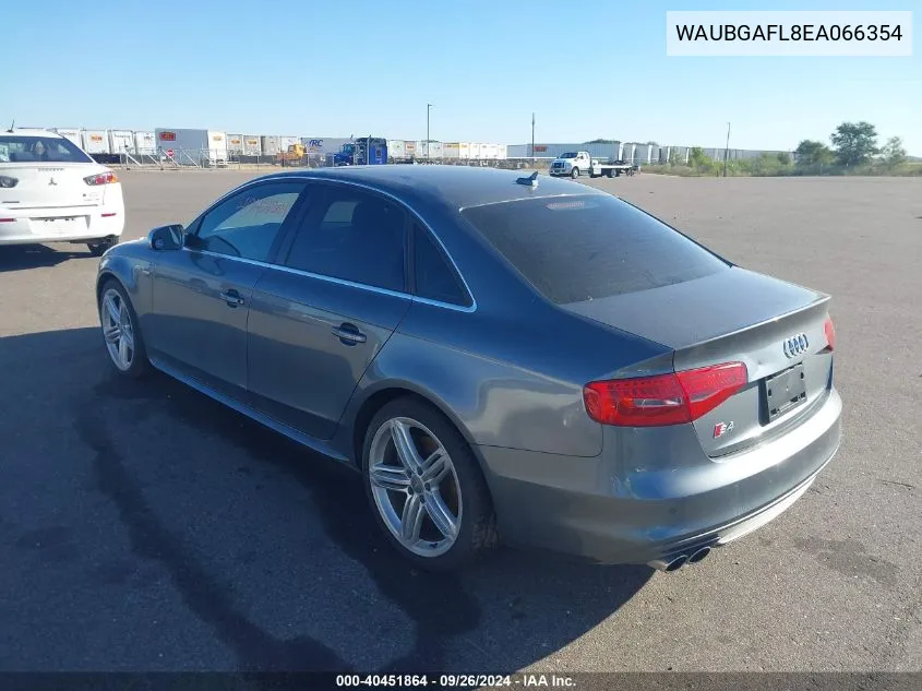 2014 Audi S4 Premium Plus VIN: WAUBGAFL8EA066354 Lot: 40451864