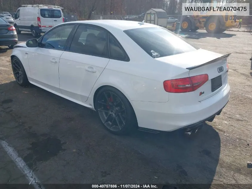 2014 Audi S4 3.0T Premium Plus VIN: WAUBGAFL7EA070475 Lot: 40757886