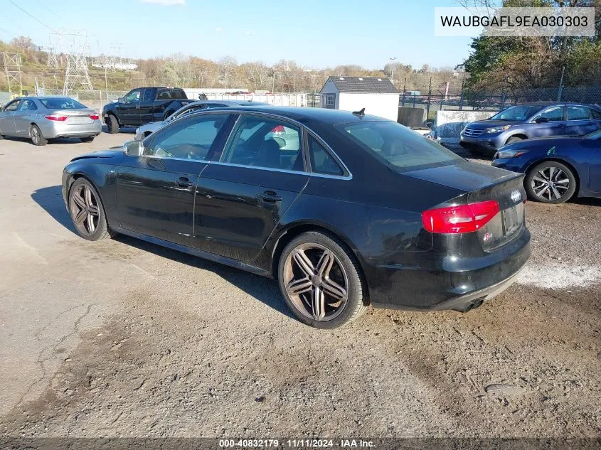 2014 Audi S4 3.0T Premium Plus VIN: WAUBGAFL9EA030303 Lot: 40832179