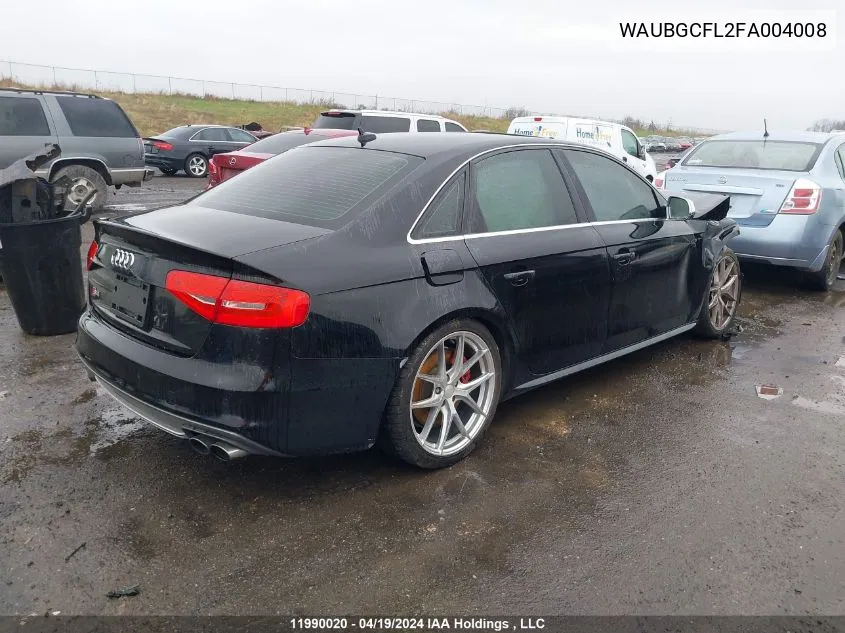 WAUBGCFL2FA004008 2015 Audi S4 Premium Plus