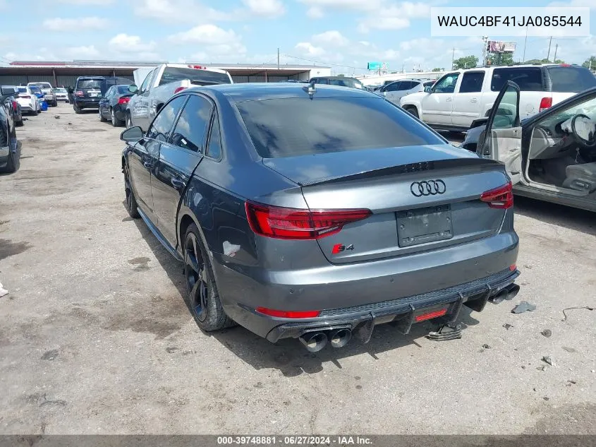 WAUC4BF41JA085544 2018 Audi S4 3.0T Premium Plus