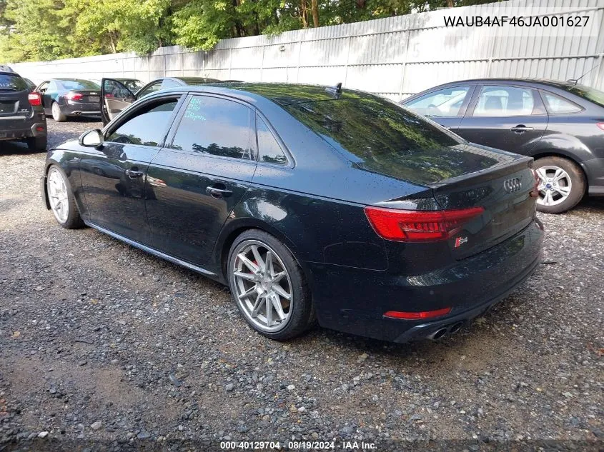 WAUB4AF46JA001627 2018 Audi S4 3.0T Premium Plus