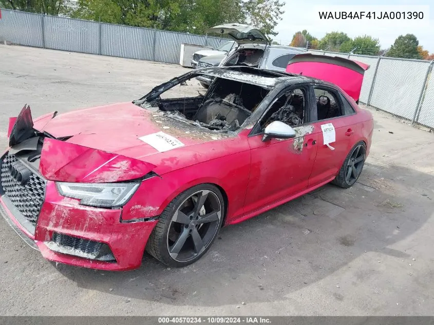 WAUB4AF41JA001390 2018 Audi S4 3.0T Premium Plus