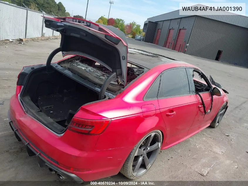 WAUB4AF41JA001390 2018 Audi S4 3.0T Premium Plus