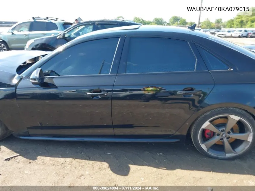 WAUB4AF40KA079015 2019 Audi S4 3.0T Premium