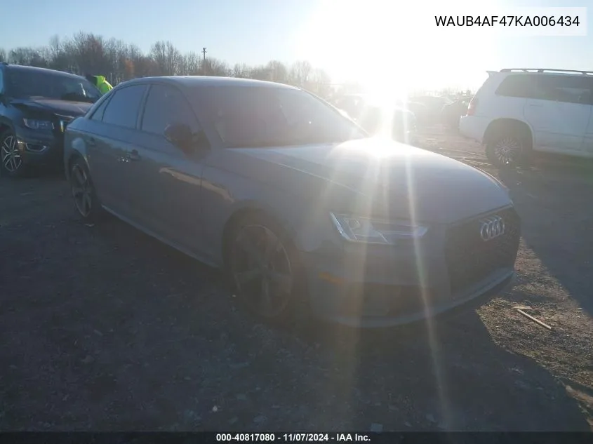 2019 Audi S4 3.0T Premium VIN: WAUB4AF47KA006434 Lot: 40817080