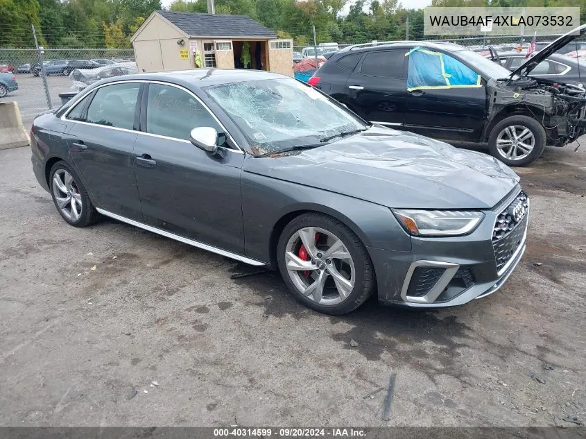 2020 Audi S4 Premium Plus Tfsi Quattro Tiptronic VIN: WAUB4AF4XLA073532 Lot: 40314599