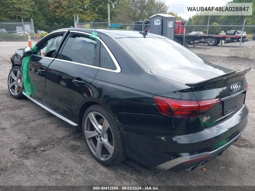 WAUB4AF48LA028847 2020 Audi S4 Premium Plus Tfsi Quattro Tiptronic