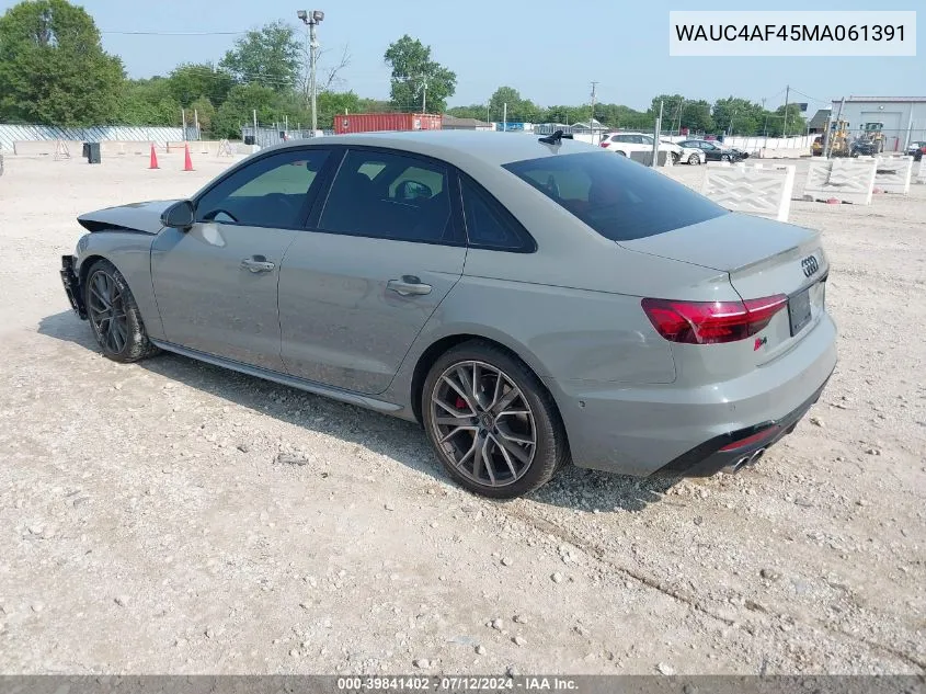 WAUC4AF45MA061391 2021 Audi S4 Prestige Tfsi Quattro Tiptronic