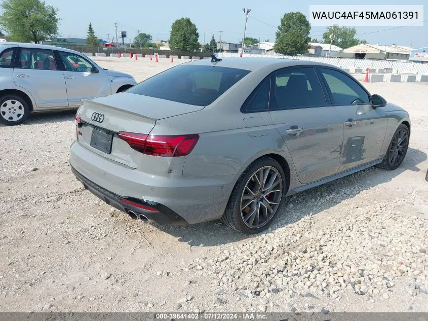 WAUC4AF45MA061391 2021 Audi S4 Prestige Tfsi Quattro Tiptronic