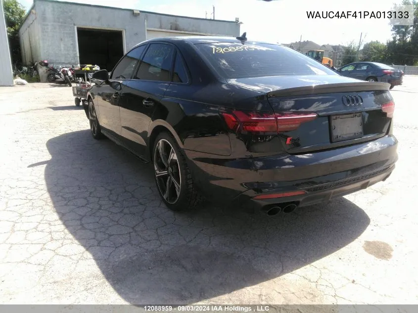 2023 Audi S4 Sedan VIN: WAUC4AF41PA013133 Lot: 12088959