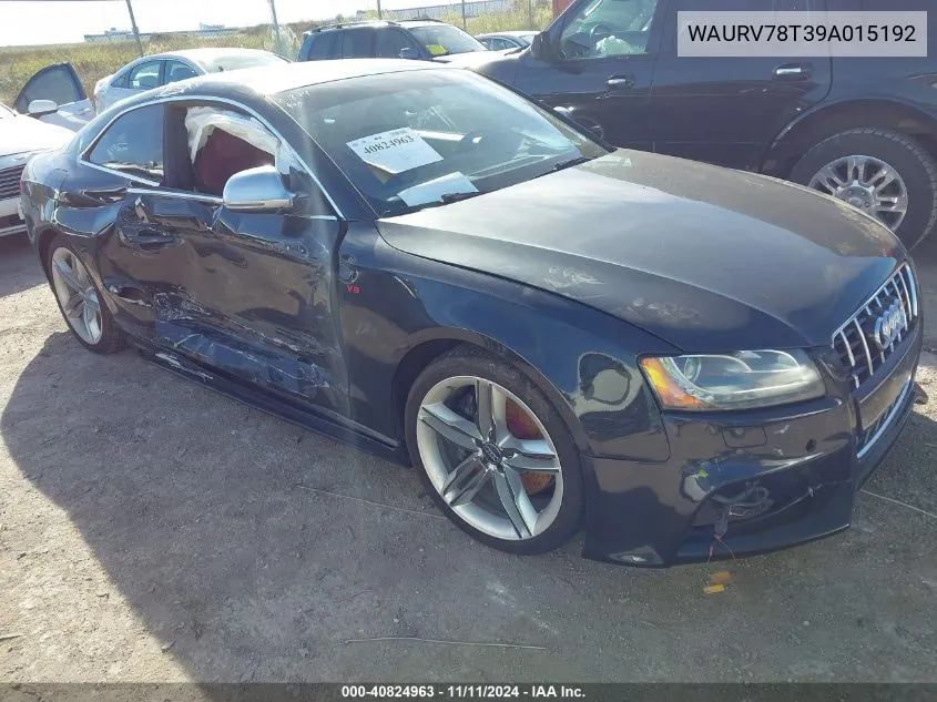 2009 Audi S5 4.2L VIN: WAURV78T39A015192 Lot: 40824963