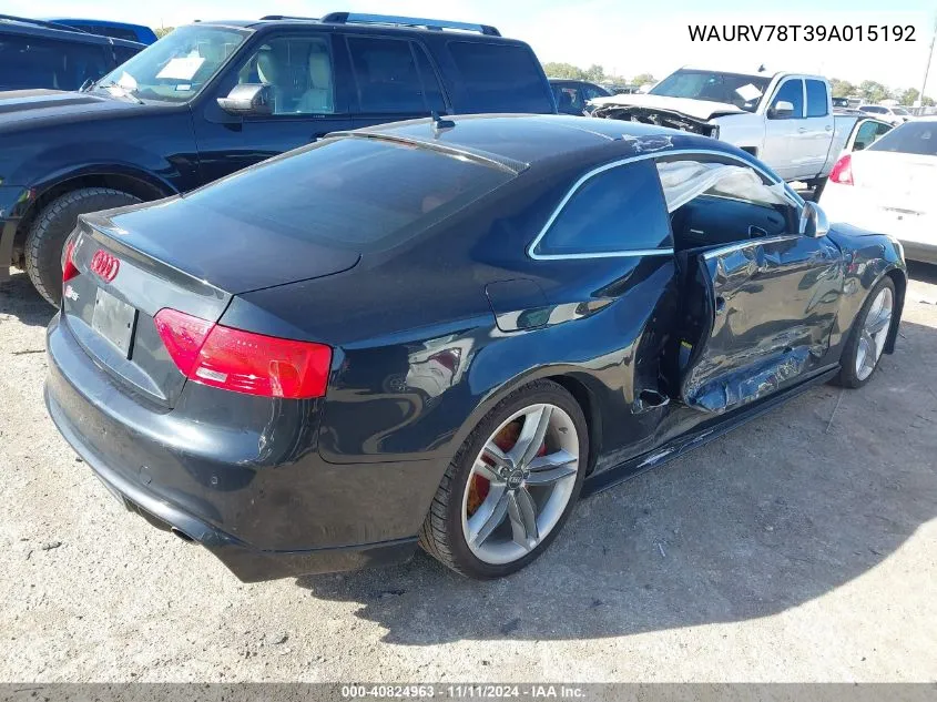 2009 Audi S5 4.2L VIN: WAURV78T39A015192 Lot: 40824963