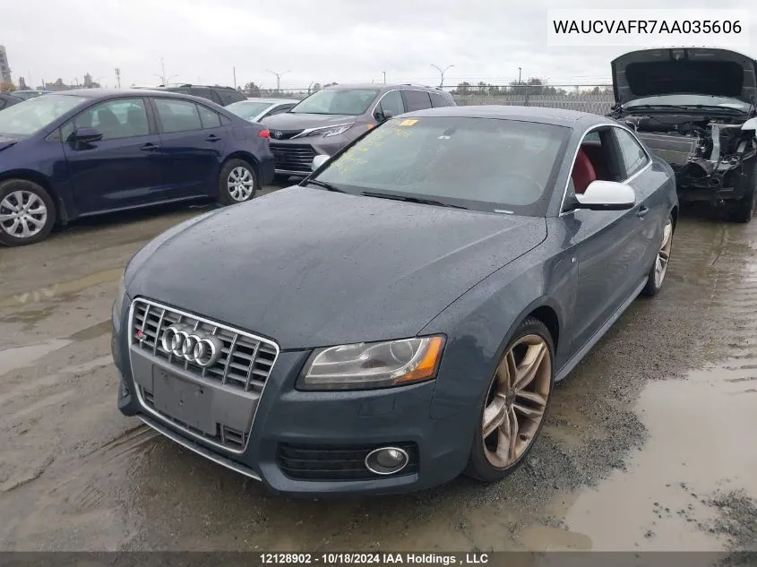 2010 Audi S5 VIN: WAUCVAFR7AA035606 Lot: 12128902