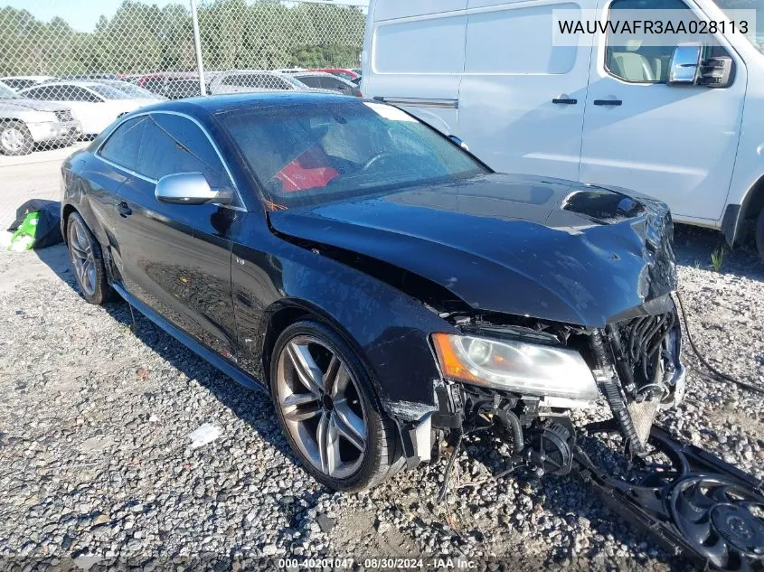 WAUVVAFR3AA028113 2010 Audi S5 4.2 Premium Plus