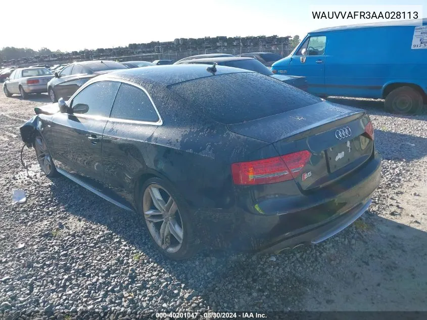 2010 Audi S5 4.2 Premium Plus VIN: WAUVVAFR3AA028113 Lot: 40201047