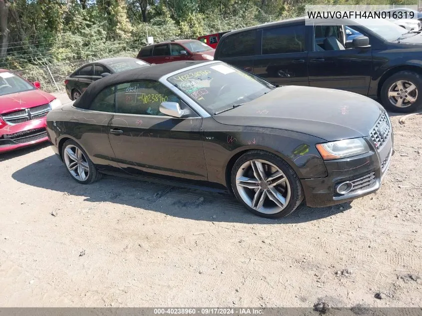 2010 Audi S5 3.0 Premium Plus VIN: WAUVGAFH4AN016319 Lot: 40238960