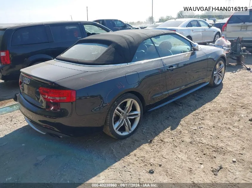 2010 Audi S5 3.0 Premium Plus VIN: WAUVGAFH4AN016319 Lot: 40238960