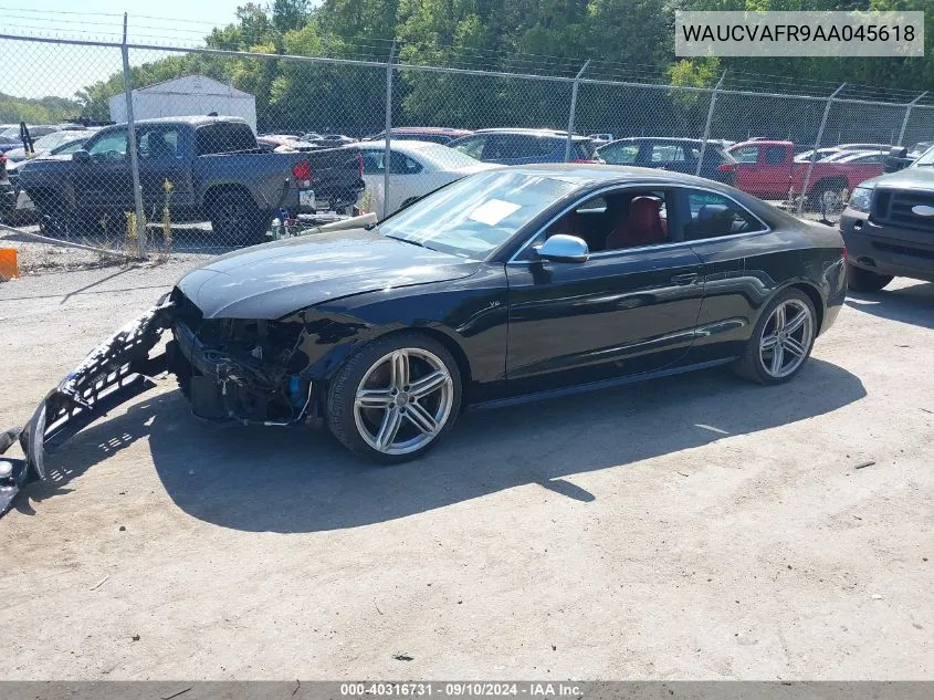 2010 Audi S5 4.2 Premium Plus VIN: WAUCVAFR9AA045618 Lot: 40316731