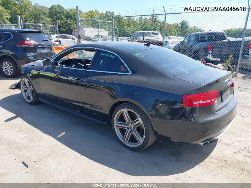 2010 Audi S5 4.2 Premium Plus VIN: WAUCVAFR9AA045618 Lot: 40316731