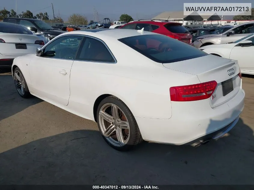 2010 Audi S5 4.2 Premium Plus VIN: WAUVVAFR7AA017213 Lot: 40347012