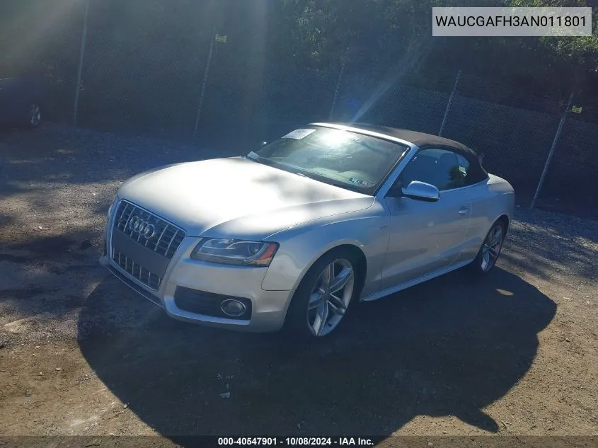 2010 Audi S5 Premium Plus VIN: WAUCGAFH3AN011801 Lot: 40547901