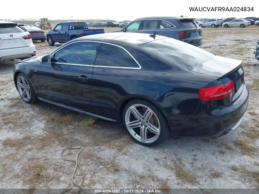 2010 Audi S5 4.2 Premium Plus VIN: WAUCVAFR9AA024834 Lot: 40563857