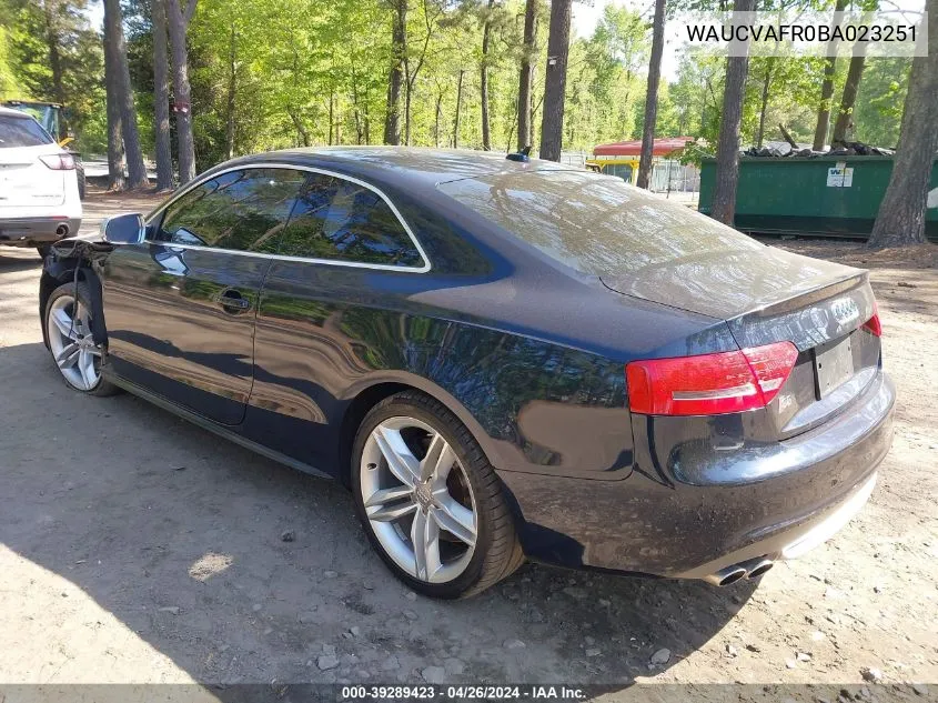 WAUCVAFR0BA023251 2011 Audi S5 4.2 Premium Plus