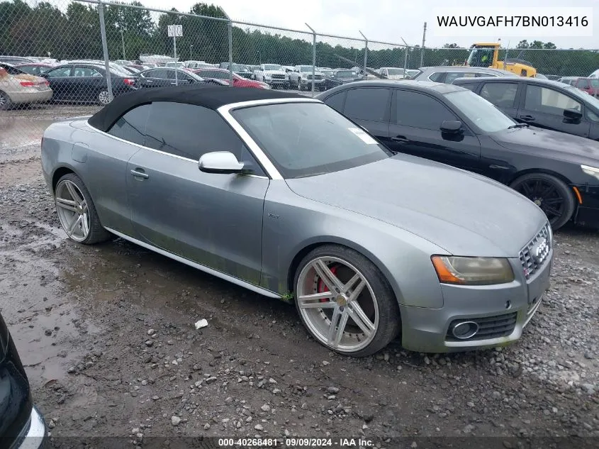 2011 Audi S5 3.0 Premium Plus VIN: WAUVGAFH7BN013416 Lot: 40268481