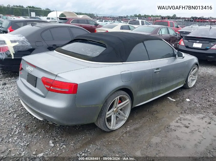 2011 Audi S5 3.0 Premium Plus VIN: WAUVGAFH7BN013416 Lot: 40268481