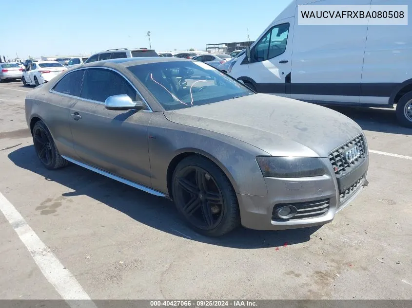 WAUCVAFRXBA080508 2011 Audi S5 4.2 Premium Plus