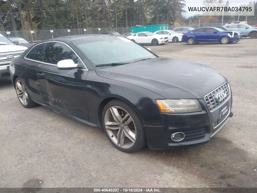 2011 Audi S5 4.2 Premium Plus VIN: WAUCVAFR7BA034795 Lot: 40640207