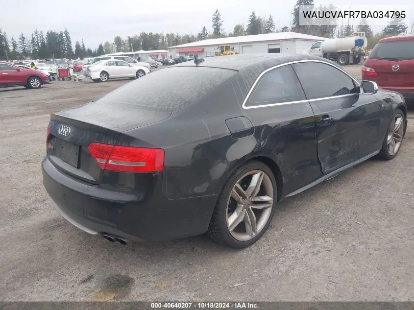 2011 Audi S5 4.2 Premium Plus VIN: WAUCVAFR7BA034795 Lot: 40640207