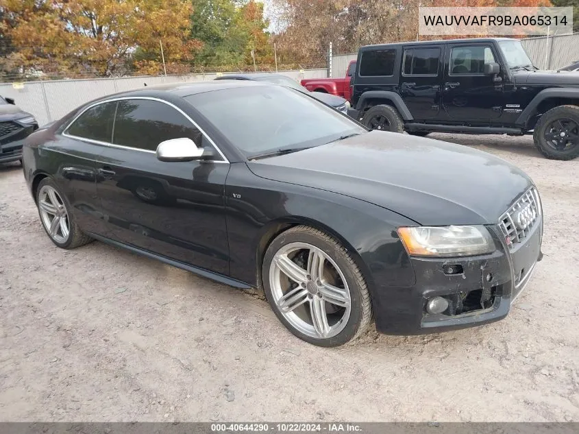 2011 Audi S5 4.2 Premium Plus VIN: WAUVVAFR9BA065314 Lot: 40644290