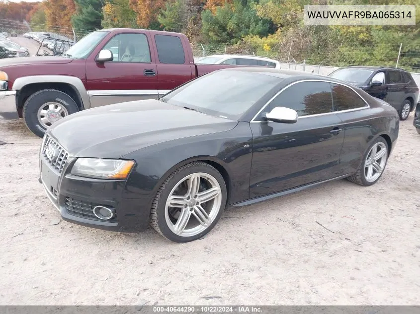 2011 Audi S5 4.2 Premium Plus VIN: WAUVVAFR9BA065314 Lot: 40644290