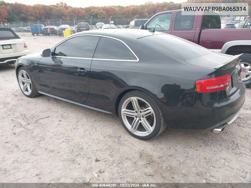 2011 Audi S5 4.2 Premium Plus VIN: WAUVVAFR9BA065314 Lot: 40644290