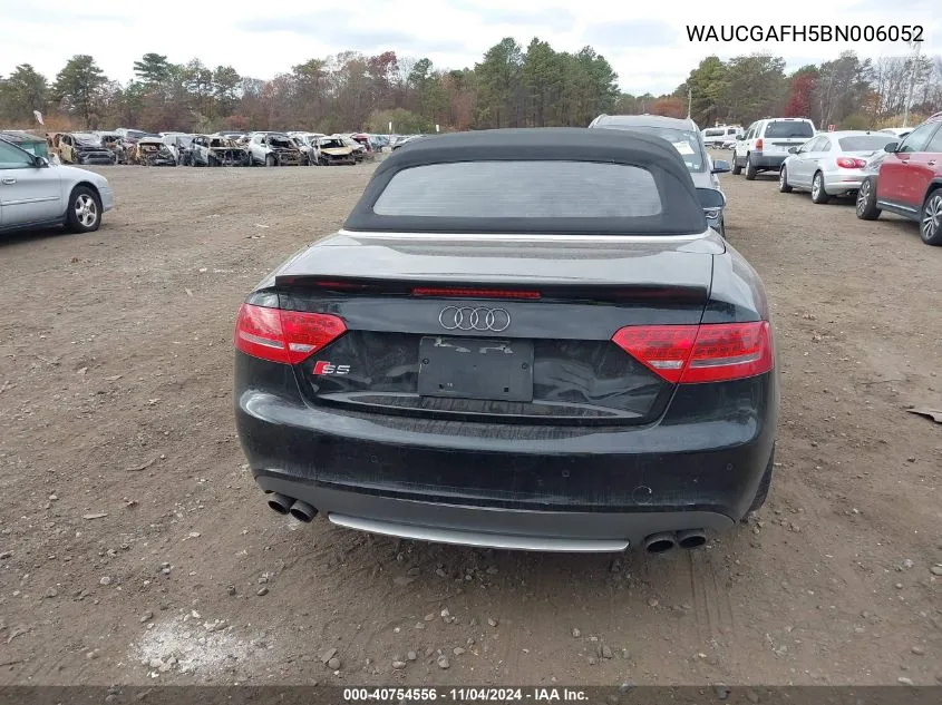 2011 Audi S5 3.0 Premium Plus VIN: WAUCGAFH5BN006052 Lot: 40754556