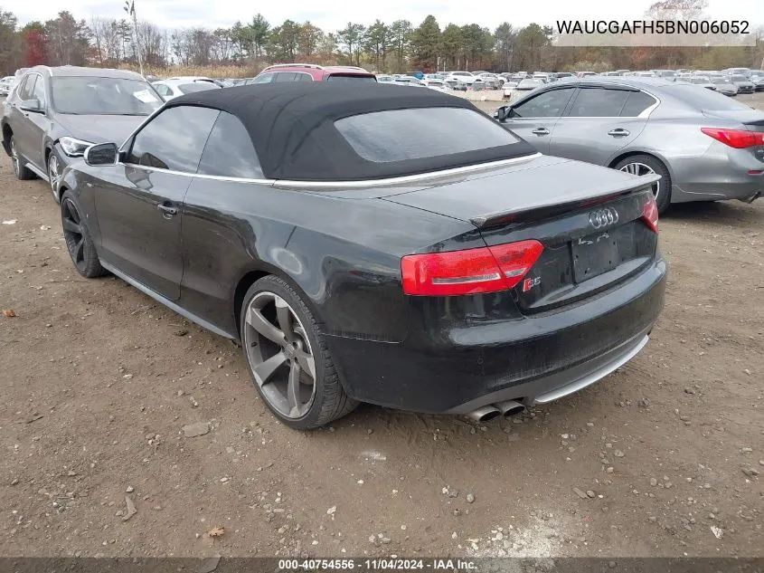 2011 Audi S5 3.0 Premium Plus VIN: WAUCGAFH5BN006052 Lot: 40754556