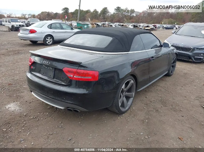 2011 Audi S5 3.0 Premium Plus VIN: WAUCGAFH5BN006052 Lot: 40754556