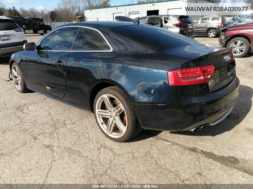 2011 Audi S5 4.2 Premium Plus VIN: WAUVVAFR3BA030977 Lot: 40773733