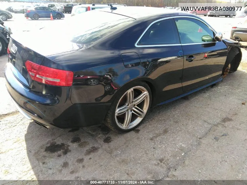 2011 Audi S5 4.2 Premium Plus VIN: WAUVVAFR3BA030977 Lot: 40773733