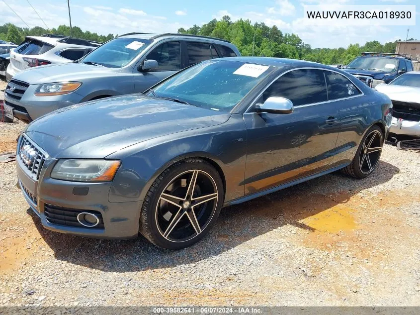 WAUVVAFR3CA018930 2012 Audi S5 4.2 Special Edition