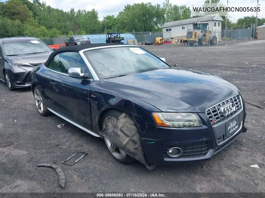 WAUCGAFH0CN005635 2012 Audi S5 3.0 Premium Plus