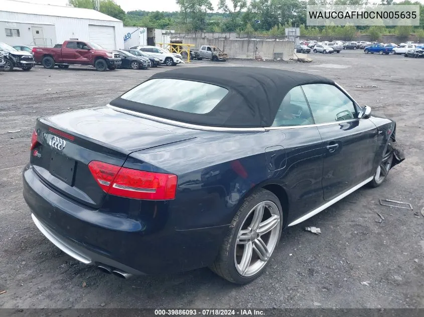 WAUCGAFH0CN005635 2012 Audi S5 3.0 Premium Plus