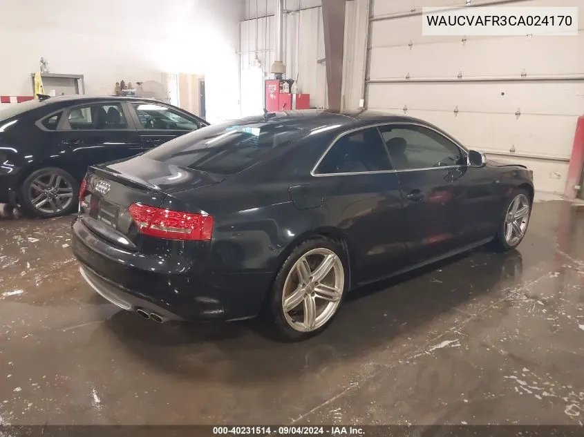 WAUCVAFR3CA024170 2012 Audi S5 4.2 Premium Plus